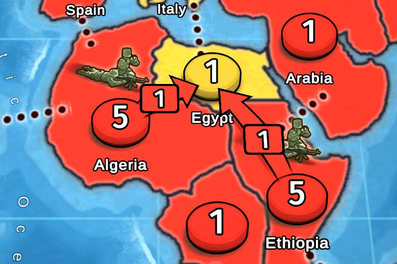 War game risk attack