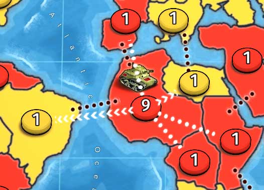 War game risk attack